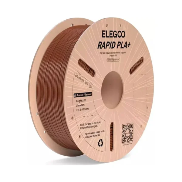 FILAMENTO ELEGOO RAPIDO PLA+  -1.75mm-1KG – MARRON