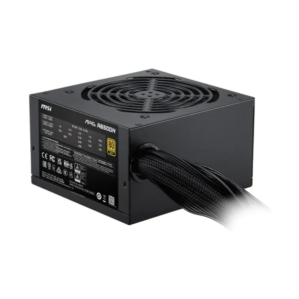 Fuentes Fuente 650W MSI MAG A650GN II 80 Plus Glod ATX, detalle