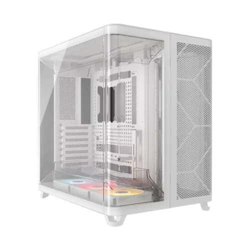 Gabinete CORSAIR ARGB AIR 5400 RS-R Mid Tower con triple cámara Blanco Gabinete CORSAIR ARGB AIR 5400 RS-R Mid Tower con triple cámara Blanco