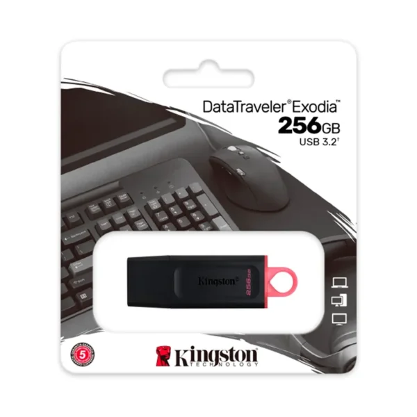 Pendrives Pen Drive KINGSTON Exodia 256GB USB 3.2 Gen 1 Tipo A Negro, foto 2