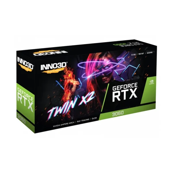 Placas de Video Placa de Video Inno3D GeForce RTX 3060 Twin X2 12G Placas de Video Placa de Video Inno3D GeForce RTX 3060 Twin X2 12G