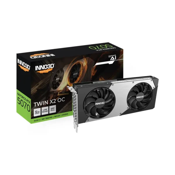 Placa de Video INNO3D NVIDIA Geforce RTX 5070 12GB DDR7 TWIN X2 OC Placa de Video INNO3D NVIDIA Geforce RTX 5070 12GB DDR7 TWIN X2 OC